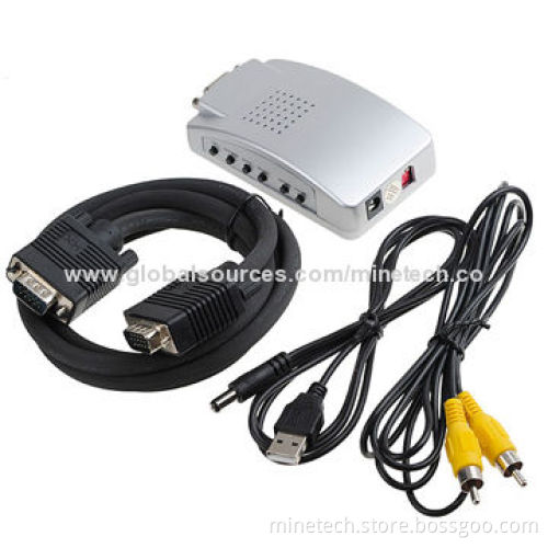 VGA to AV Converter, Supports Composite Video, S-Video and RGB